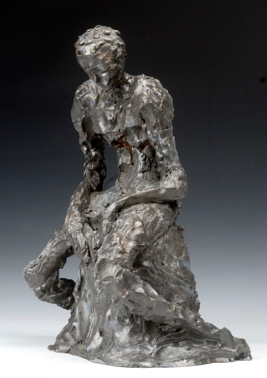 Sculpture by Eileen Leahy: "A Broken Man." Equal Merit Award, Capitol Hill Arts League All-Media Show, September 2010.