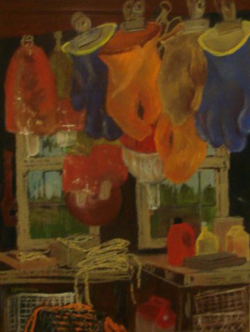 Linda Norton Lobsterman's Shack,First Place-CHAW Student Show 2011