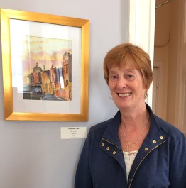 Tara Hamilton with her watercolor