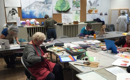 Kay Elsasser, Fran Tomlinson in background, Linve Iannocchione