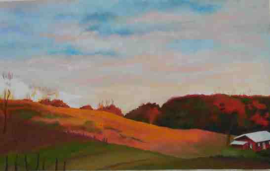 Linda Andreatta Black Ankle Vineyard #2 Chalk Pastel
