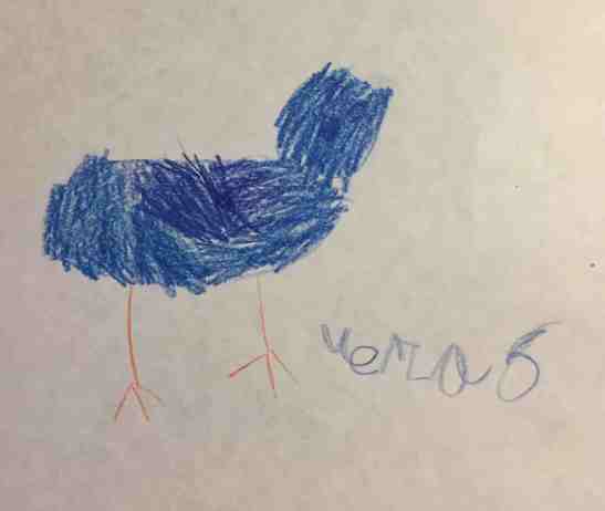 Vera Armstrong age 6 dark blue bird