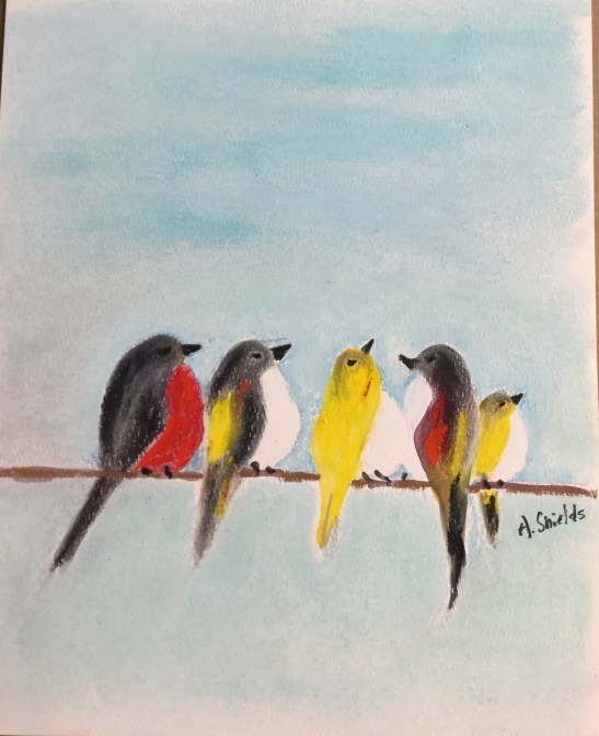 Anne Shields Fat Birds on a Wire