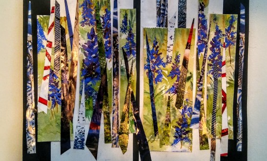 Linda Norton Lupine Meadow Mixed Media Collage