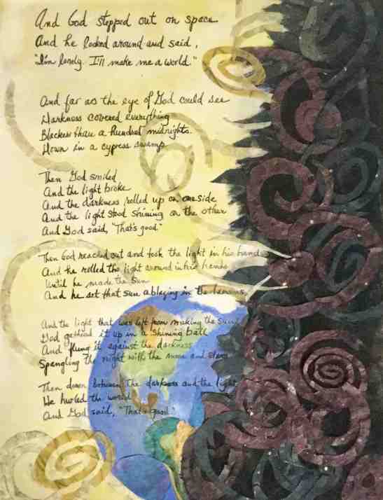 Anne Shields Illustration of the Creation by James Weldon Johnson