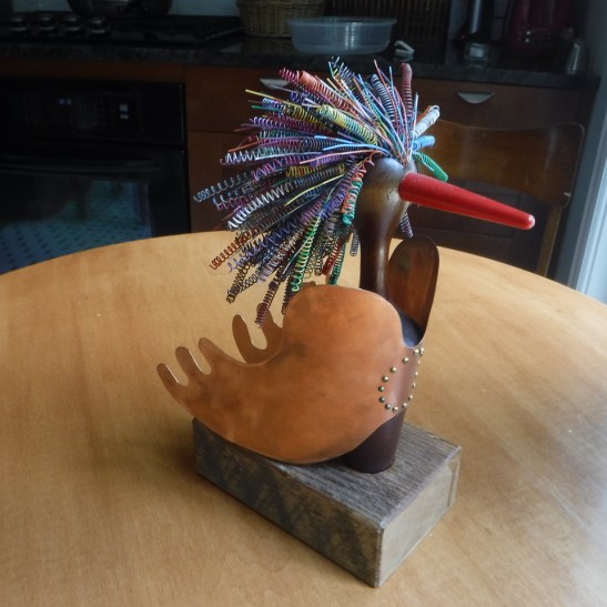 Tom Eichenberger Royal Flycatcher Wood, copper, plastic, wire