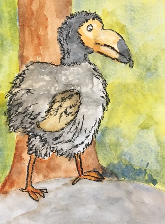 Carolyn Rondthaler Dodo bird mixed media